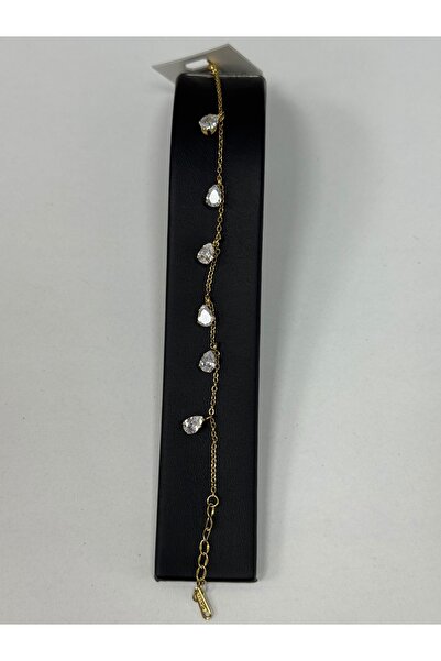 VLDORO Sparkling Flower Motif Multi Chain Steel Bracelet