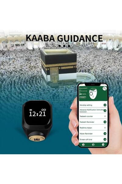 X LOT Smart Tasbih Zikr Ring Muslim Prayer timing reminder OLED display Counter WearableTechnology