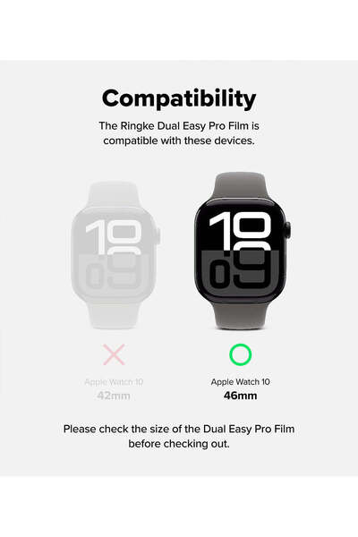 Ringke Apple Watch 10 46 mm Screen protector | Dual Easy Pro | 2 pack, w installation Jig