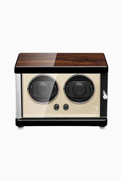 MODALO Mv4 Watch Spinner, Walnut Wood Design for 2 Watches