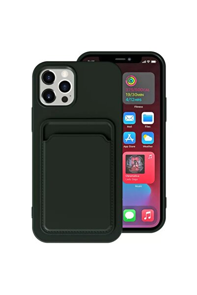 OEM Capac Protectie Spate Colectia Soft Card Slot Compatibil Cu iPhone 14 Pro Max - Negru