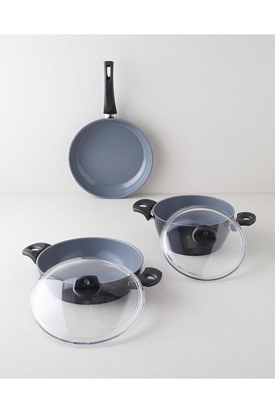 English Home Marcel Cerawell 5 Piece Pot Set 22 – 26 – 26 cm Black (08.04.2025)