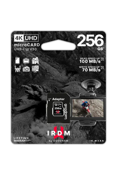 Goodram Card de memorie microSDXC IR-M3AA-2560R12 IRDM, 256GB, UHS I, cls 10 + adaptor