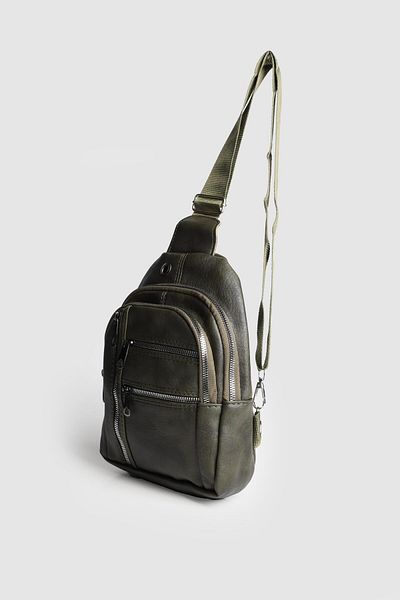 La La'Graccio Paris La'Graccio Paris Women's Crinkle Body Bag Khaki Green