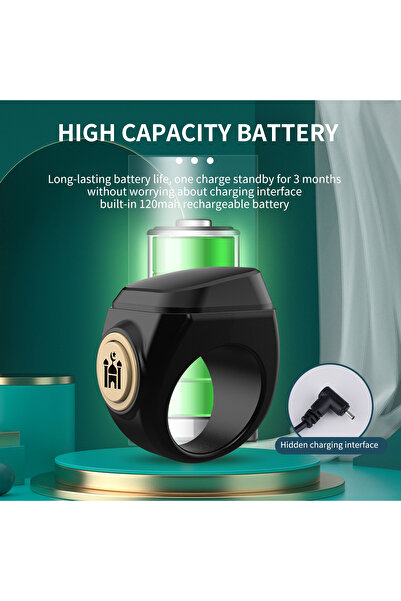 X LOT Smart Tasbih Zikr Ring Muslim Prayer timing reminder OLED display Counter WearableTechnology