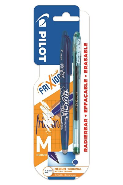 Pilot Set roller Frixion cu roller gel G1 Pilot, 0.7 mm, Albastru/Verde