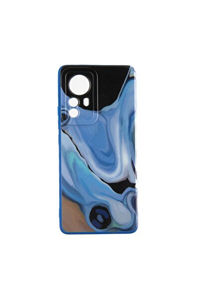 OEM Capac Protectie Spate Colectia Soft Waves Compatibil Cu Xiaomi 12 Pro 5g - Albastru