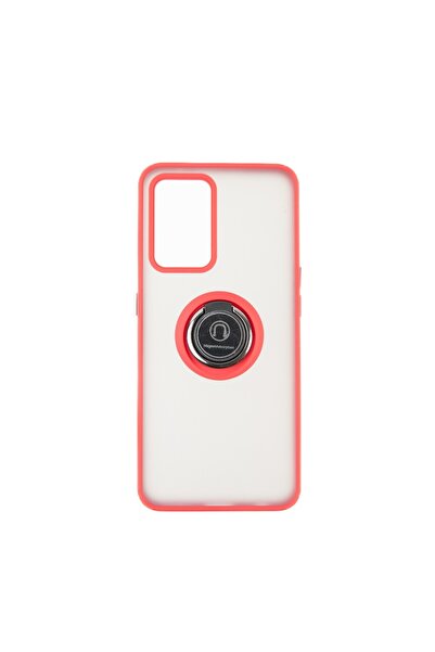 OEM Soft Shape Collection Back Cover With Ring Compatible with Oppo Reno 7 5G - Red