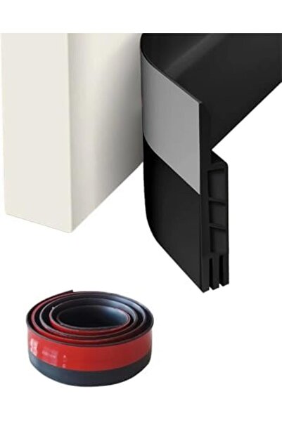 L&Wen Door Draft Stopper, Self-Adhesive Soundproof Insulator Door Seal 1m Black