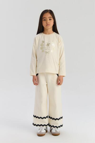 Beverly Hills Polo Club BG Store Kız Çocuk Ekru Tshirt