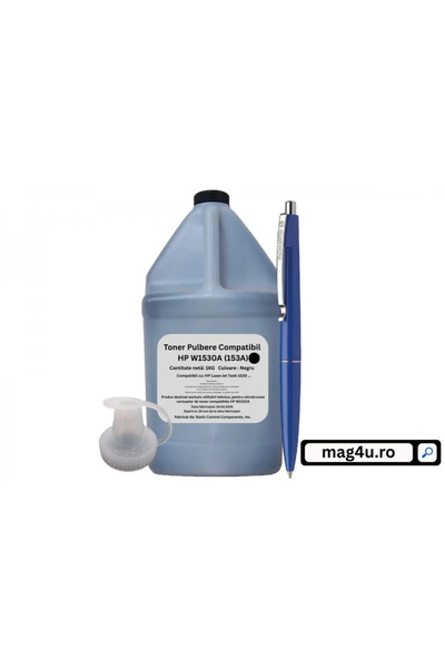 SCC Set Bidon Refill Toner si Palnie Compatibil HP153A, W1530A Negru 1000g, P...