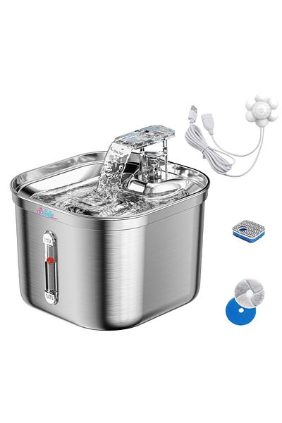 Sofia Concept Sofia CONCEPT® Automatic Water Dispenser, For Cats and Dogs, Stainless Steel, 2.2 L, Silvery