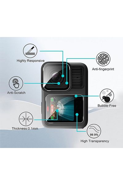 O Ozone Accessories Kit for Go Pro 13 Silicone Protective Case with Lens Cap Mini Storage Bag Case Screen Pr