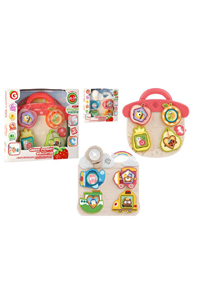 GLOBO Set 2 puzzle muzicale incastru cu fructe si mijloace de transport, lumi...