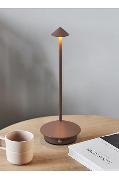 Taimi Pack Of 2 Wireless Touch Dimmable, Battery Operated, Rechargeable 1500mAh, 3-Color LED,ROSE Gold