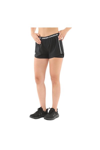 Under Armour A1389895-001 Under Armour Tech Play Up 2In1 Pantaloni scurți pentru femei și Capri negru