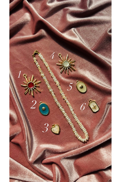 AERAS DESİNG Gerçek İnci Kolye Uç Tasarım Kendin Tasarla