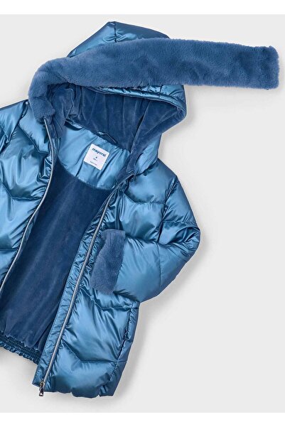 MAYORAL Palton umflat strălucitor cu centură pentru fete