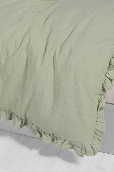 Kanz Frilly 100% Cotton Muslin Baby Duvet Cover Set - Mint