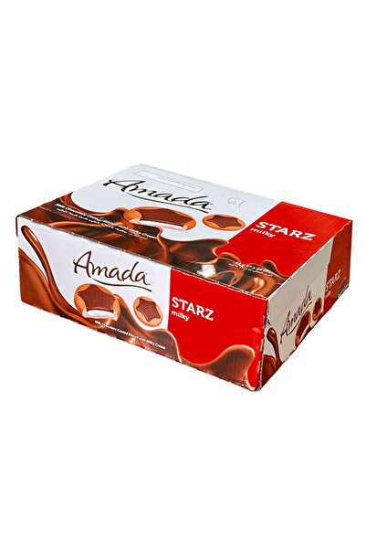 Amada بسكويت بيسكولاتا ستارز المغطى بشوكولاتة الحليب مع كريمة الحليب، 37 غرام × 24