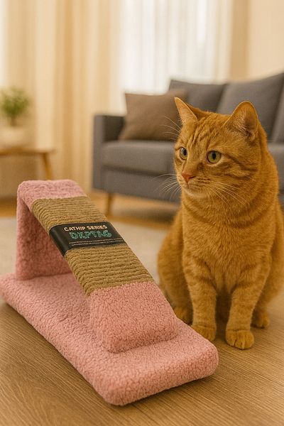 EMSE Luxury Cat Scratching Board Velsoft Fabric Scratching