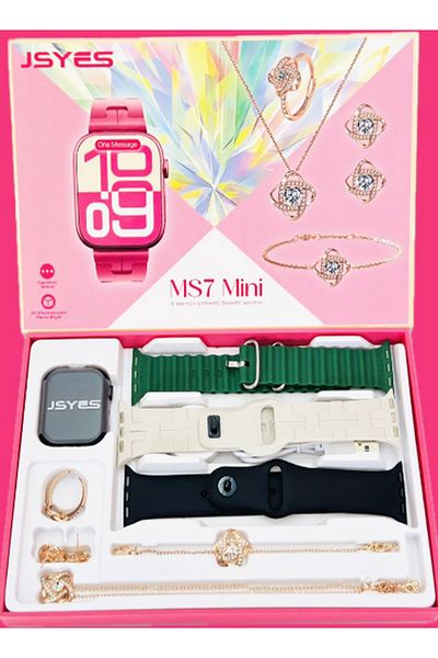 Generic Women Smart Watch With 3 Strap, Bracelet and Ring