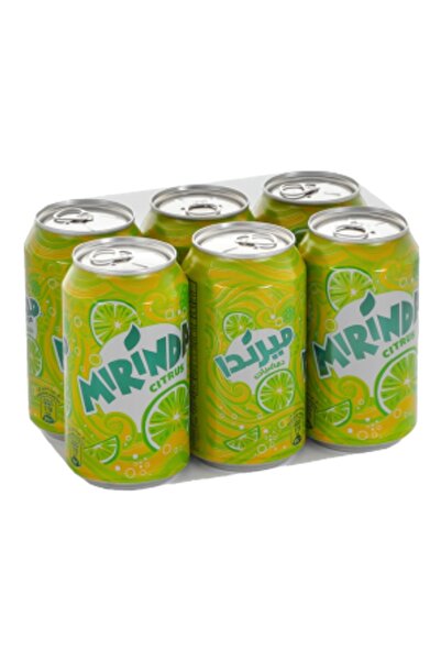 mirinda مشروب غازي معلب بنكهة الحمضيات، 325 مل × 6