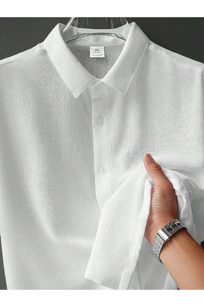 king brich Regular Fit Men's White Shirt