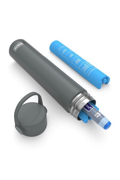 DISONCARE Portable Insulin Thermos, HOLIDAY, Gray