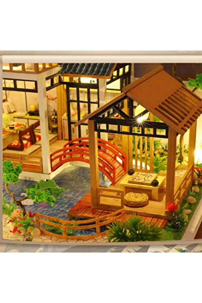 OEM Interactive game, educational, model, assembly house, miniature, House with pond, DIY