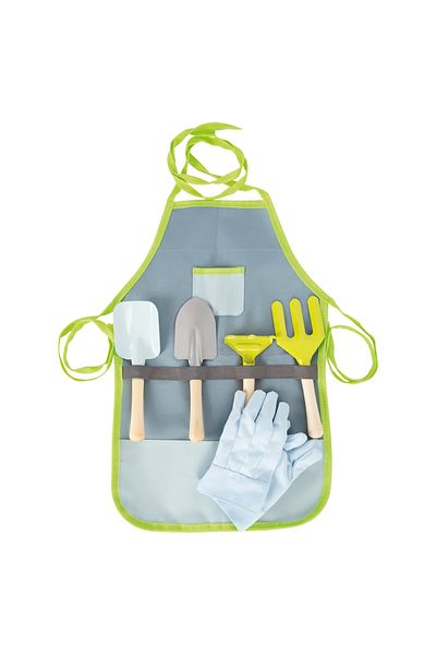 Small Foot Gardening Set for Kids with Apron, Gloves and 4 Tools, Small Foot, 3 years+