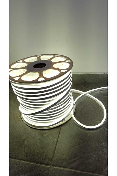 SDX Market Flexible Neon Christmas Light with LEDs, 50 m, Cool White, power supply included