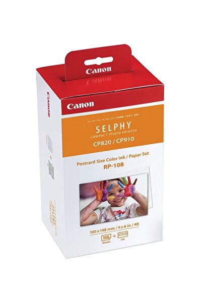 Canon مجموعة ورق وحبر ملون من Selphy بحجم بطاقة بريدية A6 - 10 ورقات