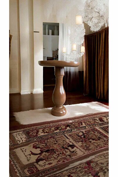 Simillo Home&Living Kahverengi Doğal Ahşap Mantar Sehpa – Tekli Yan Sehpa Mod...