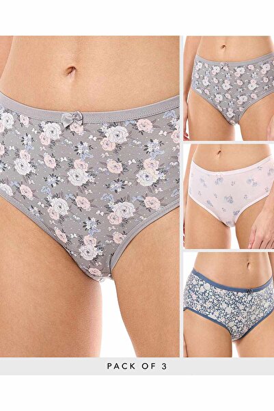R&B مجموعة من 3 سراويل داخلية مطبوعة