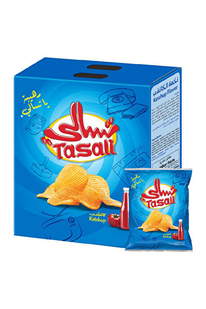 Tasali رقائق البطاطس بنكهة الكاتشب، 23 جرام × 12