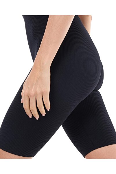 R&B Ribbed Cycling Shorts with Elastic Waist