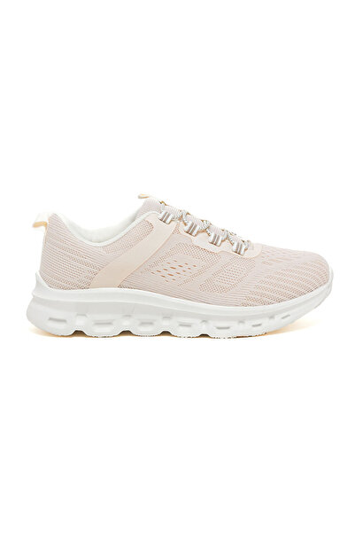 R&B Beige WoMen's's Knitted Lace Up Shoes