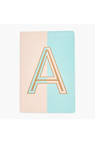 Lifestyle Initial A Print 96-Page Ruled Soft Cover Notebook