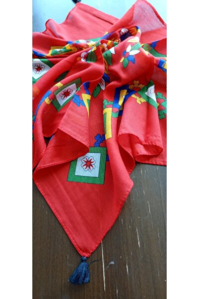 shop باندانا قطنية بشراشيب - 50 × 50 سم إكسسوار متعدد الأغراض (4 خيارات للألوان)