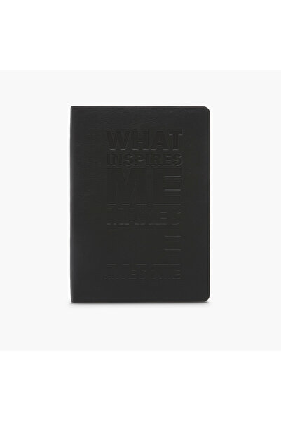 Lifestyle Slogan Embossed A5 Ruled Notebook