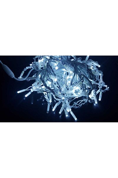 SDX Market Instalație de Crăciun, 5 m, FLASH Alb Rece, 104 LED-uri, SDX P9106W, perdea luminoasă cu franjuri pentru exterior