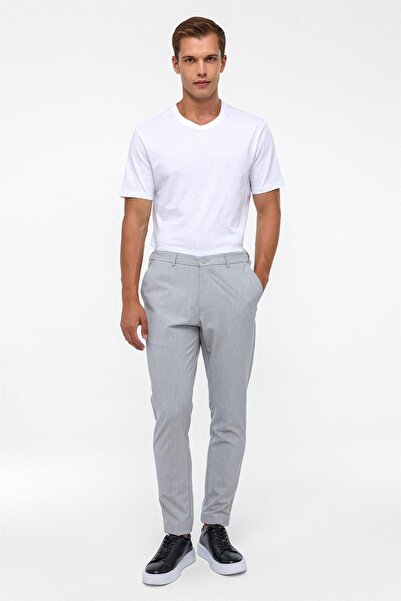 SÜVARİ Gri Slim Düz Jogger Pantolon