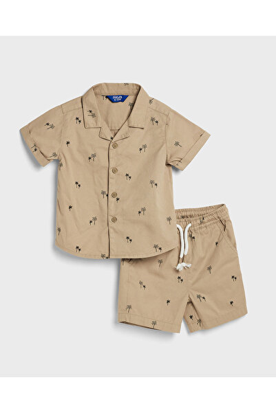 R&B Printed Shirt and Shorts Set