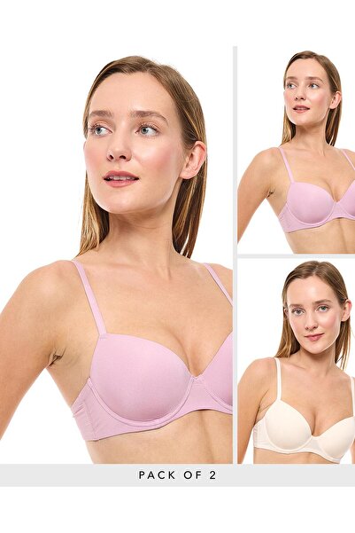 R&B 2 Pack Solid T-Shirt Bras