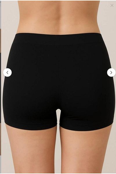 RAPAPA Daisy Women 2Pcs Black Laser Cut Seamless Boxer Briefs Slip 2-Pack Set Underwear Underwear