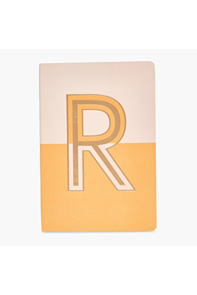 Lifestyle دفتر ملاحظات بغلاف ناعم مُسطّر من 96 صفحة مطبوع عليه الحرف R