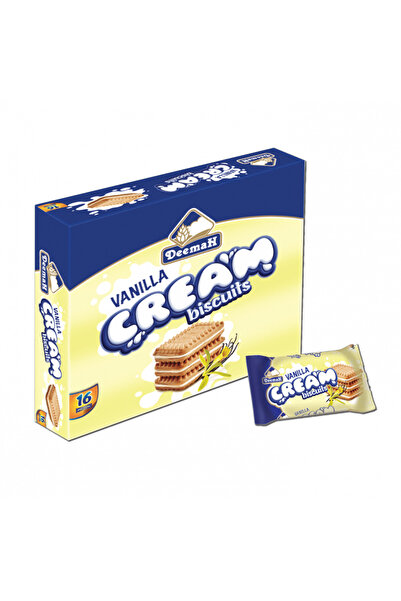 Deemah بسكويت كريمة الفانيليا، 25 غرام × 16
