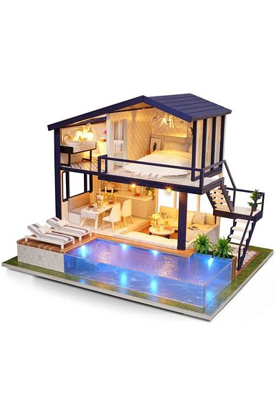OEM Joc interactiv, educational, macheta casuta de asamblat, miniatura, Timp acasa, DIY