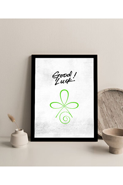 Harikabirev Frameless Frame Look Mdf Table (Luck) Black Green | Ctkmdf